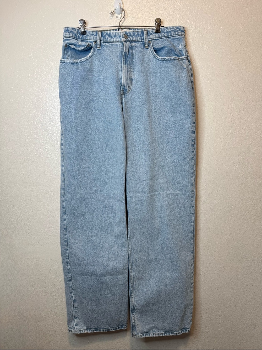 Abercrombie & Fitch Light Wash Wide Leg Jeans